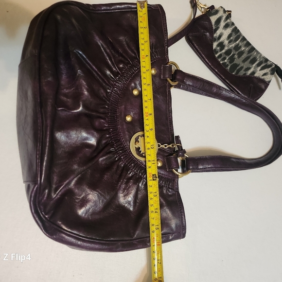 Y2K Gramercy Designs Chunky Capacious Purple Pleated Faux Leather Bag, EUC - Picture 11 of 16
